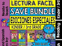Easy Reading For Reading Comprehension in Spanish - Bundle - Set 1 +250 pag.