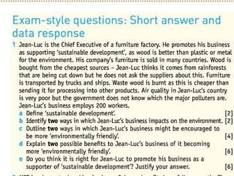 IGCSE business studies book answer