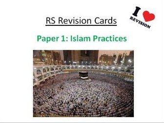 REVISION CARDS - AQA A RS - Islam Practices GCSE
