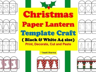 Christmas Paper Lantern Template Craft