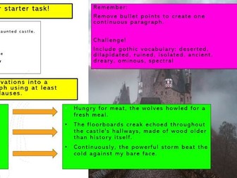 Teaching Subordinate Clauses using Gothic Fiction - KS3