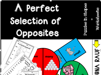 Opposites Puzzles Shapes ( opposites worksheets)