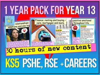 Sixth Form PSHE - Complete Year 13