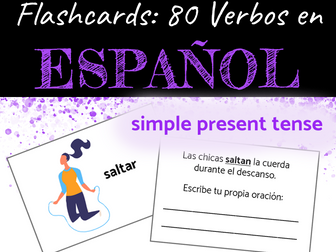 Flashcards: 80 Verbos en Español (Presente Simple)
