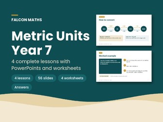 Year 7 Metric Units – 4 Complete Lessons with PowerPoints and Worksheets – UAE Context