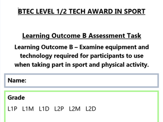 Level 1/2 BTEC Technical Award in Sport Component 1 Learning Outcome B
