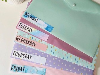 Days of the week folder labels