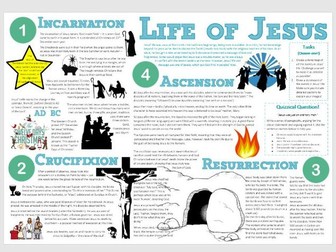 Life of Jesus Information and Task Sheet