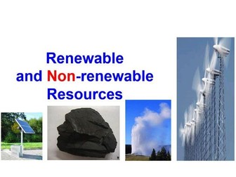 Renewable and non-renewable resources