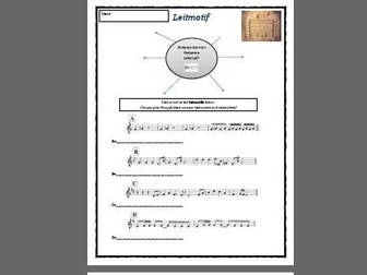 Leitmotif task and composition worksheet