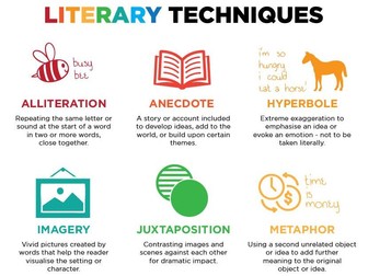 Literary Techniques Poster / Learning Aid