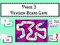 phonics phase 3 revision board game teaching resources