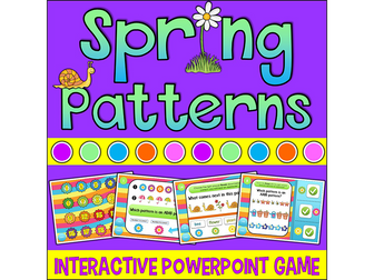 Spring Themed Patterns Interactive Game
