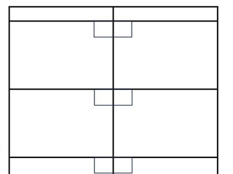 Netball Score Card  template (Quarters)