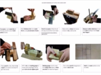 Wood joints - finger joint marking out instructions in 9 steps