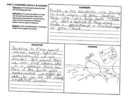 Science article outline and writing assignment sheet