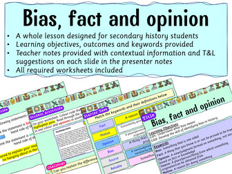 Bias, Fact and Opinion - History Skills
