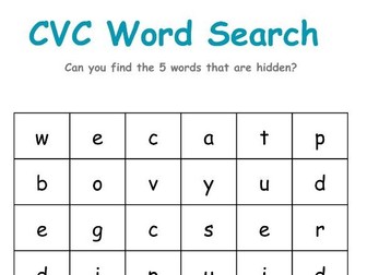 CVC Word Search | EYFS Friendly