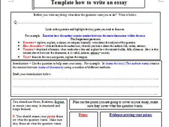 Student step by step essay writing template