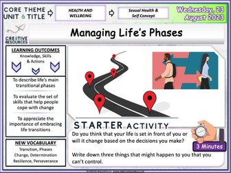 Managing Life Phases  + Challenges. Goal setting