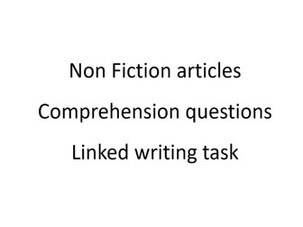 Non Fiction Reading comprehension (Bundle 1)