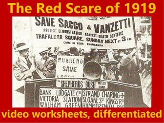 1919 Red Scare: video questions, differentiated
