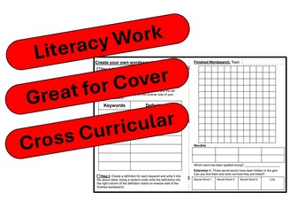 Make your own wordsearch (Literacy)