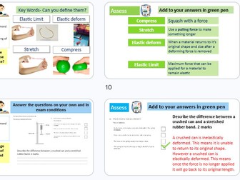 Elastic force (Hooke's law) GCSE Combined science AQA
