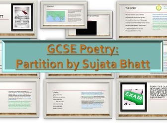 GCSE (9-1) Conflict Poetry: Partition by Sujata Bhatt (OCR/Unseen)