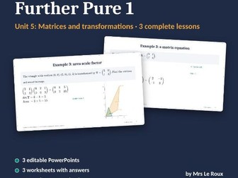 FP1 Unit 5: Matrices and Transformations (Edexcel IAL)