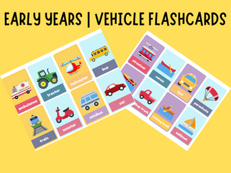 EARLY YEARS | VEHICLE FLASHCARDS