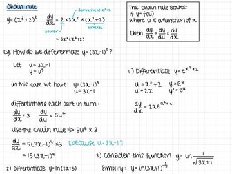 A-Level Differentiation Notes (Hand-written)