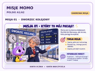 Polish A1/A2 Role Play: Momo at the Station