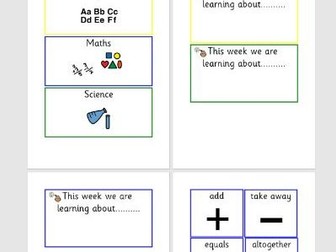 English maths and science key word vocabulary wall words and symbols