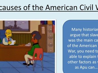2 lessons on the causes of the American Civil War for the new GCSE