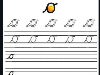 RWI cursive handwriting family worksheets