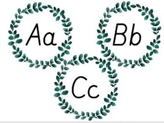 Botanical alphabet display