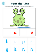 Name the alien phonic worksheets with split digraphs by ...