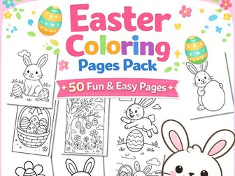 Easter Coloring Pages Pack Printable PDF No prep Activities