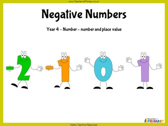 Negative Numbers - Year 4