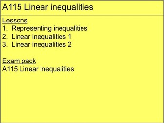 A115 Linear inequalities