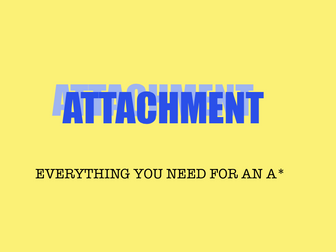 Attachment- AQA A Level Psychology