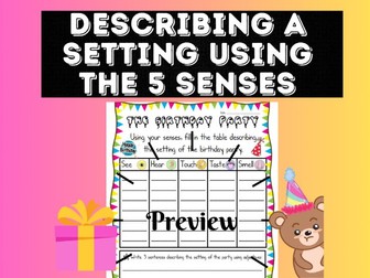 Describing settings using the 5 senses