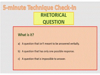 Persuasive Writing Technique Check-in and Workshop