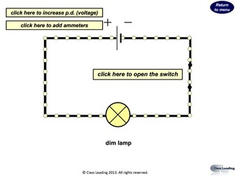 Electricity: Animated model of current in series and parallel circuits