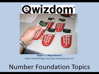 NEW 9-1 Maths GCSE Foundation Qwizdom - Number Topics (All graded) Revision
