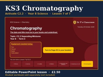 KS3 Activate C2.2 Separating Mixtures: Chromatography