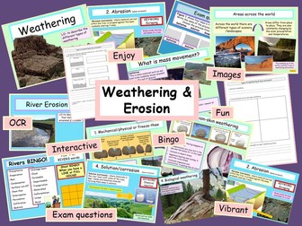 OCR Rivers  weathering erosion  exam