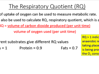 New Biology A Level OCR 5.7.8 Energy values of different respiratory substrates