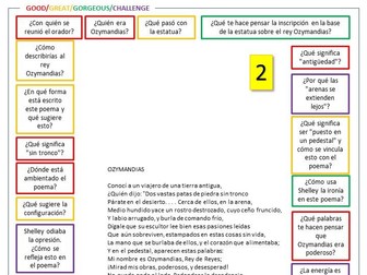 GCSE English Power and Conflict EAL Spanish Poetry Booklet